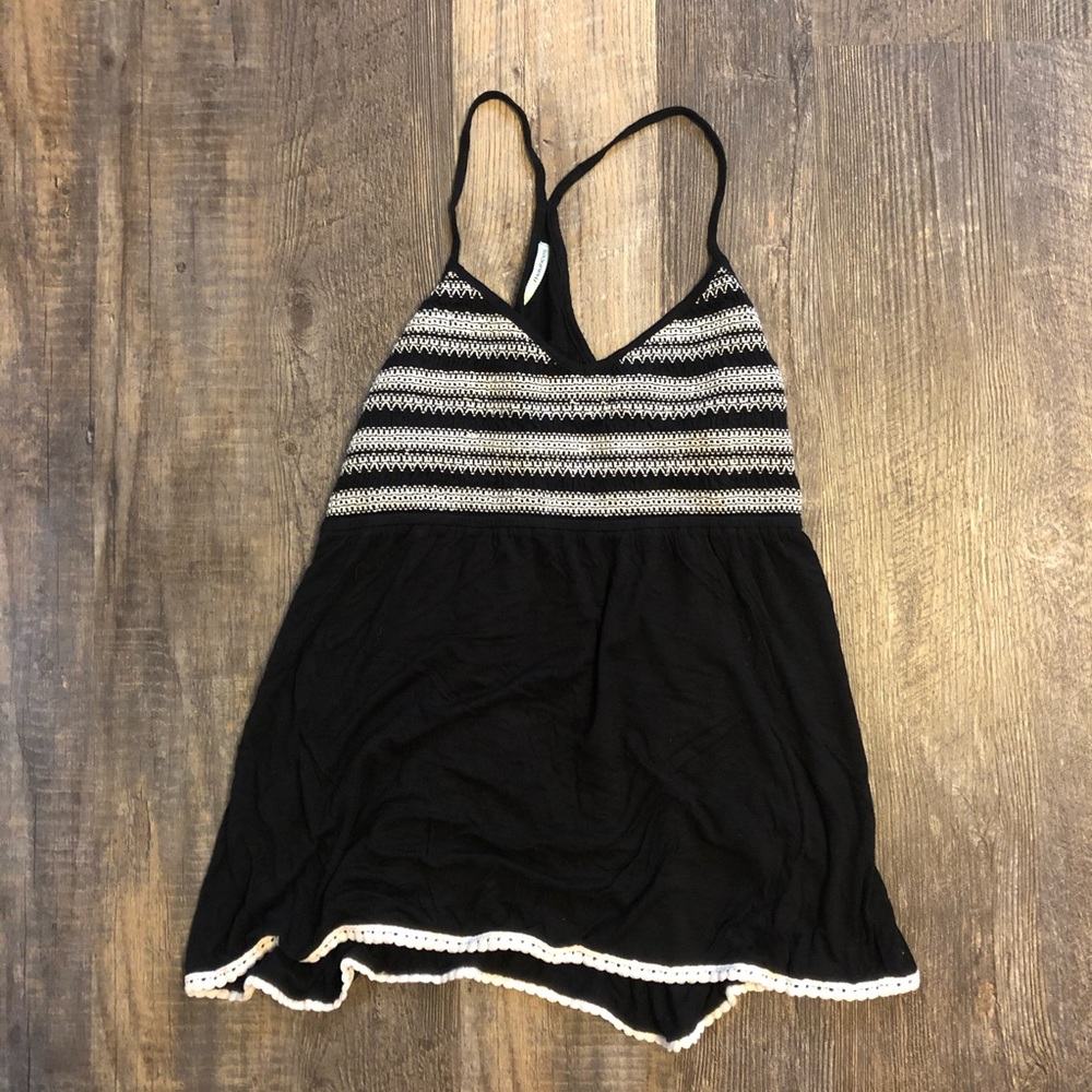Maurices black and white tank top